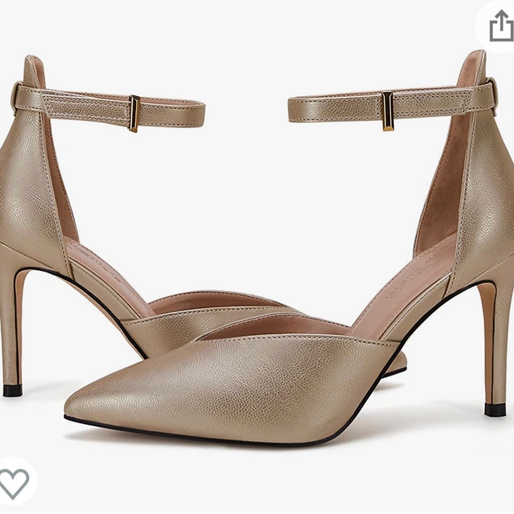 Women’s Gold Pointed Toe Pumps Stiletto size 11